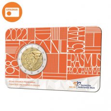 Netherlands 2 euro 2022 35 years ERASMUS program UNC in coin card.