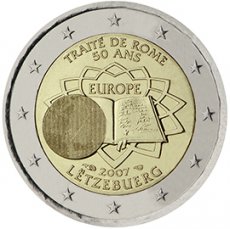 2CLUX002007 Luxemburg 2 euro UNC Verdrag van Rome 2007