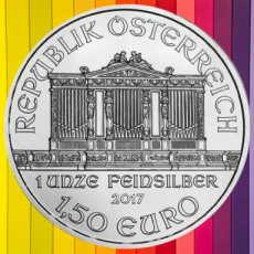 AUSTRIA WEINER PHILHARMONIKER SILVER COIN 1,50 Euro 1 Troy ounce 2017