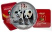 China 10 Yuan 1 oz zilver 2010 Panda - Antieke afwerking kleur met doos
