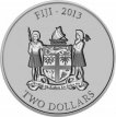 "FIJI TAKU". 2 Dollars 1 oz Silver BU "Turtle" FIJI 2013
