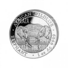 Ag-SOM20.100sh.1.Olifant Somalia 1 oz Silver Olifant 2020