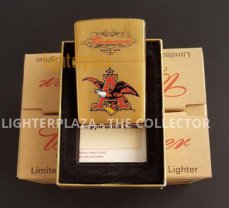 Zippo lighter 2000. RARE! LIMITED EDITION. BUDWEISER BEER MILLENNIUM (Anheuser-Busch). Brass Brushed Finish