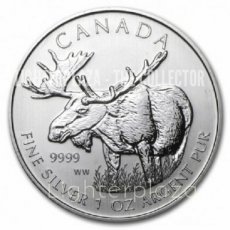 Ag-CND13.5d.1.Moose 5 Dollars 1 oz Maple Leaf Moose 2013