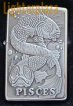 Very Rare Vintage BARRETT SMYTHE PISCES Zodiac Series ZIPPO 1998