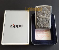 ZD000250BSB186 Zeer zeldzame vintage BARRETT SMYTHE PISCES Zodiac serie ZIPPO 1998