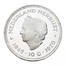 NLAG0001970 10 Gulden zilver 1970 Nederland Herrijst