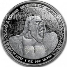Gorilla serie 5000 Francs CFA 1 Oz Silver BU 2017 Republic of Congo