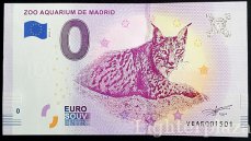 Spanje. Euro Souvenir Biljet - Zoo Aquarium Lynx 2018