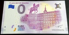 Spanje. Euro Souvenir Biljet - Plaza Mayor Madrid 2018